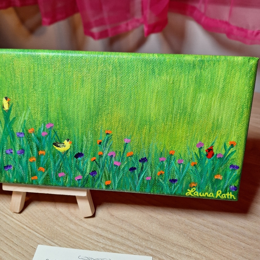 "In Bloom" Hand-painted Canvas - Picture 5 of 14